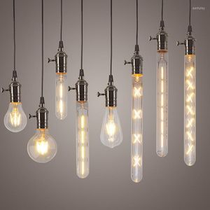 Lampy wiszące EST Światła Edison żarówki LED 4W 6W 8 W lampa E27 220V Home Lighting Ultra jasny filament
