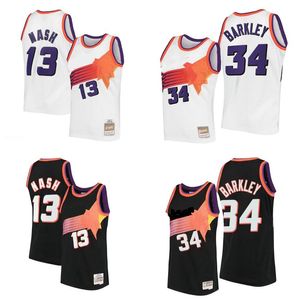 Steve Nash Charles Barkley Basketball jersey S-XXL Mitchell Ness jersey black blue white Men Women Youth retro jersey 13 34