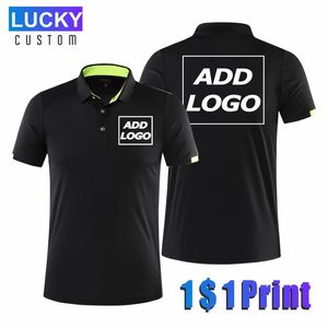 Men's Polos Quick-drying Sports Polo Shirt Custom Design Company Brand  Print Embroidery Breathable Lapel Short Sleeve Classic 4xl 230217