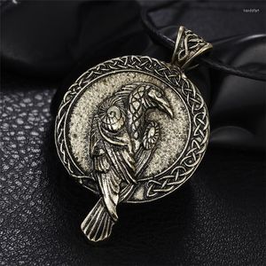 Pendant Necklaces 1pcs Norse Talisman Viking Raven Black Bird Celt Crow Necklace Men Collier Jewelry Vintage For Women