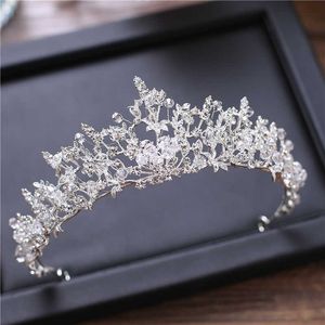 Diademi di lusso nuziale tiara corona di capelli accessori per capelli da sposa per le donne colore argento corone da sposa e tiara accessori donna Z0220