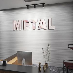 Duvar Kağıtları 3D Teknoloji Metal Endüstriyel Stil Duvar E-Sporları El İnternet Bar Gym Arka Plan Duvar Ofis Şirketi Ön Büro Duvar Kağıdı