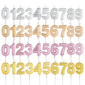 Festive Supplies Other & Party 1PC Number Glitter Candle 3D Cake Topper Wax Insect Kids Wedding Birthday Decoration