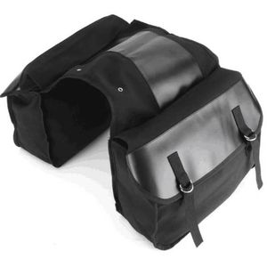 Hohe Kapazität Motorrad Touring Satteltasche Schwarz Canvas Wasserdichte Packtaschen Motorrad Gepäck 1PC