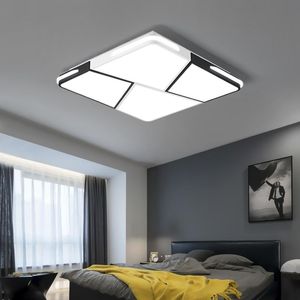 Plafoniere Lampada a LED Lampada geometrica quadrata Luce montata su superficie Illuminazione per camera da letto Dimmerabile per stanza