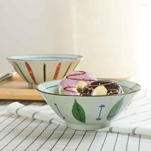 Miski japońska ceramiczna ramen miska trąbka kształt 700 ml duży makaron instant 8 -calowy podkładka porcelanowa zupa z zupą ryżową