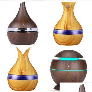 Aromatherapy 300Ml Usb Aroma Diffusers Mini Trasonic Air Humidifier Vase Shape Atomizer Essential Oil Diffuser For Home Office Drop Dha9Q