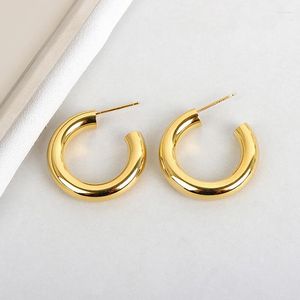 Hoopörhängen 2023 Fashion Minimalist Circle Geometric Round Simple Thin Small Huggie For Women Girl Wedding Party Jewelry