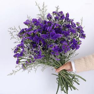 Dekorative Blumen, natürliche getrocknete Blumen, Vergissmeinnicht-Liebhaber, Gras, Mash-Up, Blumenstrauß, Arrangement, Hochzeit, Heimdekoration, Party, Bauernhaustisch