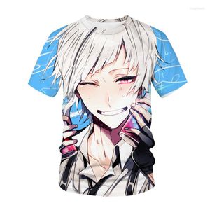 Camisetas masculinas Bungo Dogs Stray Dogs 3D T-shirt Anime Harajuku Streetwear Homens Mulher Moda O-Gobes Camisa de tamanho grande Crianças Tops