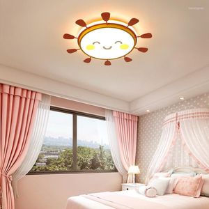 Lampki sufitowe Dziecięce sypialnia Lampa LED LED BABY Surface Lighting Boys Girl Creative Cartoon Sun Nordic Kid