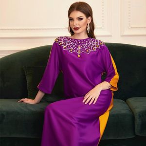 Ethnic Clothing Robe Musulane Longue Abaya Dubai moda satynowa długie sukienki dla kobiet femme islam kaftan
