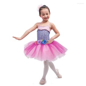 Abbigliamento da palco Tutù per balletto rosa di lusso per bambini Abbigliamento da ballo per ragazze Ballerina Performance/Concorso Costume Compleanno/Festa/Vestito da solista