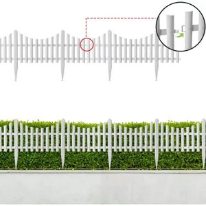 Garden Supplies 100pcs/lot UPS free Garden Fence Garden Border Decorative Fence Picket Fence Plastic Garden Border Edge Garden Yard Wedding Decor Wholesale