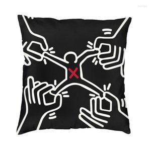 Pillow Keith Cover Abstract Art Haring Velvet Nordic For Sofa Home Decor