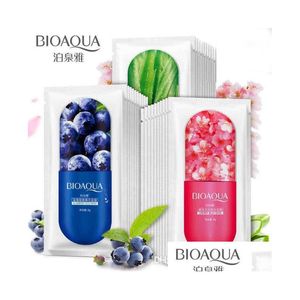 أدوات العناية بالبشرة الأخرى Bioaqua Jelly Mask Face Aloe Blueberry Cherry Blossom ثلاثة أنواع اختيارية ترطيب أقنعة الوجه DRO DHHWA