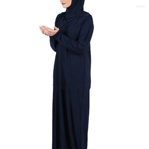 Roupas étnicas moda muçulmana hijab vestidos longos mulheres cor sólida islã africano para musulman djellaba abaya peru