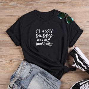 Frauen T Shirts Smart Assy Hemd Lustige Frauen Oansatz Kurzarm T-shirt Schwarz Casual Tee Femme T-shirts Baumwolle