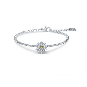 Party Favor The Magic of Love Daisy Bracelet Feminino Elemento de andorinha Bracelete de Flor Cristal