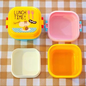 Geschirr Sets Nette Japanische Doppelschicht Bento Box Obst Snack Container Lagerung Für Kinder Student Stil Großhandel