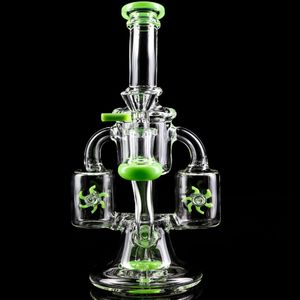 9.4 inchs Recycler Dab Rigs Hookahs Shisha Smoking Pipe Dabber Accessories Glass Water Bongs Unique