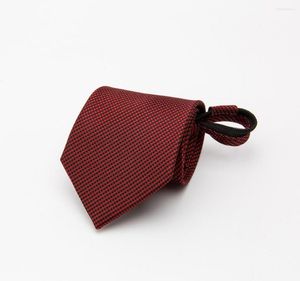 Bow Ties Male Business Solid Color Dot Formal Wear Casual Wild Lazy dragkedja slipsar Binds presentförpackning