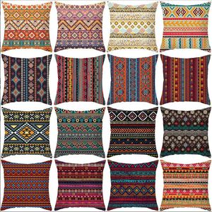 Capa de travesseiro Bohemian travesseiro ￩tnico Caso retro geom￩trico Almofadas da sala Caso Casa Decorativa Pouco sof￡ Couch Cushion Cover Supplies BC309