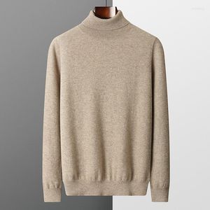 Men's Sweaters Goat Cashmere Sweater Men's High Lapel Pullover Autumn And Winter Style Long Sleeve Knitting Basic Versatile Shirt