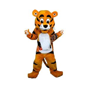 Boże Narodzenie Tiger Mascot Costume Cartoon Postacie strój garnitur Halloween dla dorosłych Rozmiar przyjęcia urodzinowego strój na zewnątrz charytatywny