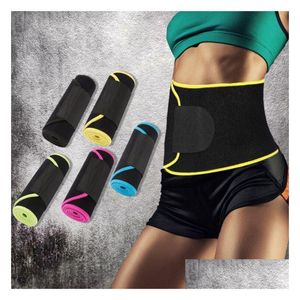 Slantb￤ltet midja Trimmer Vikt Svettband Wrap Fat Tummy Stoh Sauna Sport Safe Accessories Support Drop Delivery Health Beauty B DH7RO