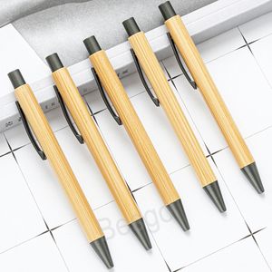 Bamboo Wood Ballpoint Pen Advertising Company Custom Logo Sigo Ball Pens Eco-FiREDLY BAMBOO Ballpoint Artin