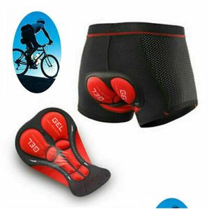 Abbigliamento da motociclista Intimo da bici da ciclismo Pantaloncini da ciclismo in spugna imbottiti in gel 5D Donna Uomo Ciclo Drop Delivery Cellulari Motociclette Accesso Dh6Kq