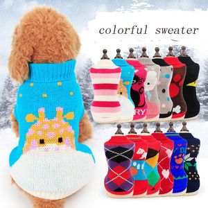 Dog Apparel 1Pc Warm Knitted Sweaters Jacket Coat Outwear Costume Winter Casual Pet Clothes Chihuahua Puppy Supplies