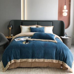 Bedding Sets Warm In Winter Carved Velvet Fabric Set Duvet Cover Linen Fitted Sheet Pillowcases Home Textiles