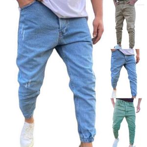 Erkek kot pantolon esnek skinny bisikletçisi nakış karikatür baskı yıkılmış delik ince fit denim yüksek kaliteli hip hop siyah