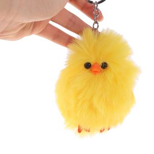 Easter Chick Keychain Plush Chicken Keyring,Yellow Chick Easter Party Decor Gifts 9cm