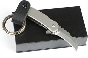 Nuovo M2327 Piccolo coltello pieghevole Karambit Claw Flipper D2 Stone Wash Blade TC4 Manico in lega di titanio Coltelli tascabili EDC con strumento di riparazione