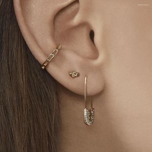 Hoop Earrings 4PC/Set Trendy U-shape Stud For Women Paper Clip Fashion Geometric Wedding Jewelry Wholesale Direct Sales