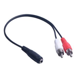 Cabo RCA Jack de 3,5 mm para 2RCA fêmea para macho estéreo Audio Cable Soquete fone de ouvido 3.5 Adaptador Y para amplificadores de DVD