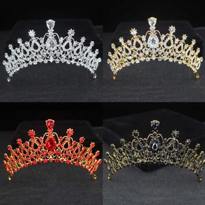 Tiaras Wedding Crystal Diadem Bridal Tiara Crowns pannband Huvudtillbehör Prinsessan drottning Bridal Tiara Huvudstycke för kvinnors flickor Z0220