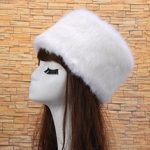 Beanies Beanie/Skull Caps Ladies Bomber Hat Fuffy Faux Fur Red Ware Flap Cap WindProof Women Thicker Russian