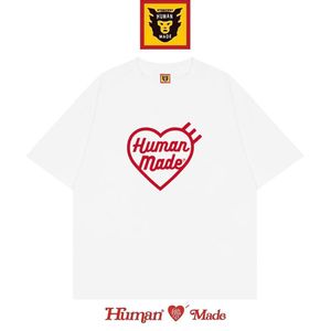 Herr T-shirts MÄNNISKT GJORT Japanskt trendigt märke roligt kortärmad herr och dam ren bomull design mening nisch rund hals lös halvärm