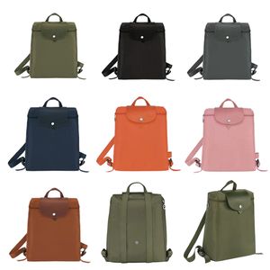 Designer French Nylon Folding ryggsäck Oxford School Bag Long Shoulder Bag Waterproof Shopping Väskor