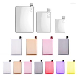 Water Bottles Creative A5 A6 420ml 380ml Rectangle Bottle Outdoor Portable Flat Plastic Drinking Summer Cool Drinkware