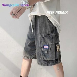 Mäns shorts Men's Shorts denim Casual Shorts Tooling Style Wear All-Match Trend Jeans Summer Women Half Pants Unisex Cargo Streetwear 022023h