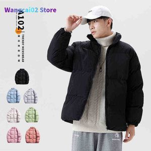 Мужская пухлая парка, мужская, хараджуку, цветное пальто зимняя куртка мужская уличная одежда хип -хоп Паркер Корейская черная одежда.