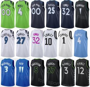 Män kvinna tryck basket wendell moore jr jersey 7 nickeil alexander-walker 9 Karl-Anthony Towns 32 Jaylen Nowell 4 Kyle Anderson 5 Austin Rivers 25 McLaughlin 6