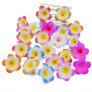 Decorative Flowers Wreaths 20Pcs Plumeria Hawaiian Foam Frangipani Flower Artificial Silk Fake EGG Flower For Wedding Party Decoration T230217