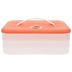 Storage Bottles Box Dumpling Freezer Container Fridge Refrigerator Organizer Containers Dumplings Fresh Tray Bins Lid Layer Saver Case