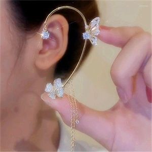 Brincos de backs Design Piercing Butterfly Clip em jóias de designer de luxo românticas para mulheres estéticas para mulheres